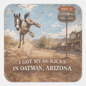 Route 66 Centennial Oatman Donkey Design スクエアシール (正面)
