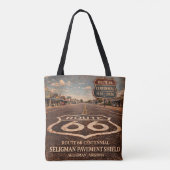 Route 66 Centennial Seligman Pavement Carryall トートバッグ (裏面)