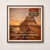 Route 66 Chain of Rocks Bridge ポスター