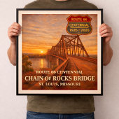 Route 66 Chain of Rocks Bridge ポスター