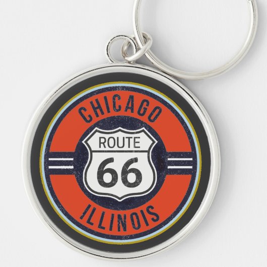 ROUTE 66 CHICAGO – デラックスキーリング キーホルダー (正面)