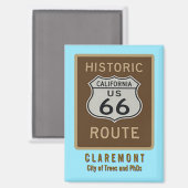 Route 66 Claremont Fridge Magnet マグネット (正面/裏面)