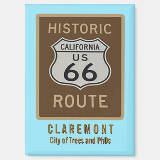 Route 66 Claremont Fridge Magnet マグネット (正面)