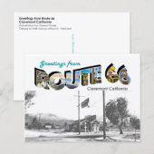 Route 66 Claremont Postcard ポストカード (正面/裏面)