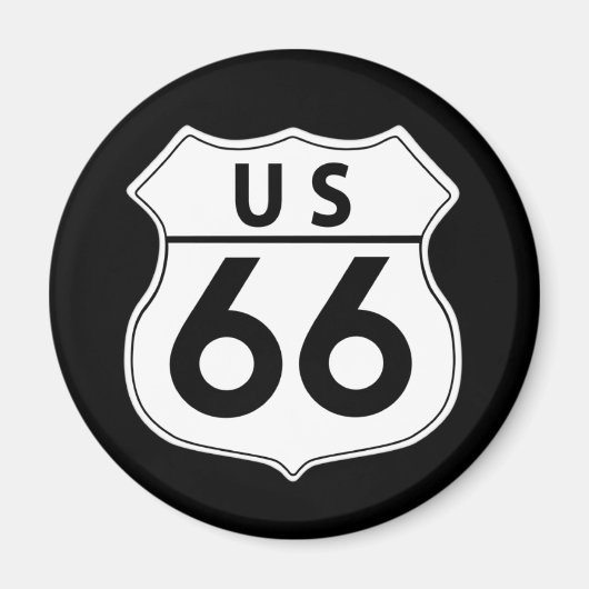Route 66 Classic Road Sign Magnet マグネット (正面)