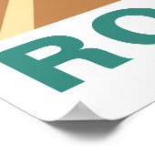 Route 66 Classic Road Trip Travel Art ポスター (角)