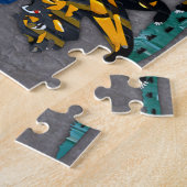 Route 66 Collage License Plate Art ジグソーパズル (側面)