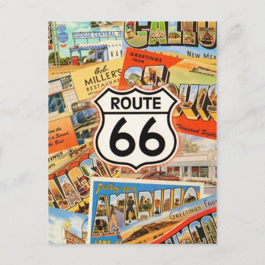  Route 66 Colorful Postcard ポストカード (正面)