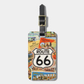  Route 66 Colorful Postcard ラゲッジタグ (正面縦)