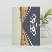 Route 66 Desert Road Vintage Travel Art シーズンカード (スタンド正面)