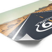 Route 66 Desert Road Vintage Travel Art フォトプリント (角)