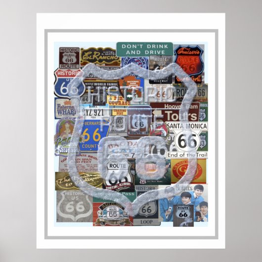 Route 66 Don't Drink and Drive ポスター (正面)