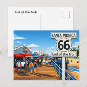 Route 66 End of the Trail ポストカード (正面/裏面)