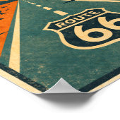 Route 66 Fill Up & Go Desert Litho ポスター (角)