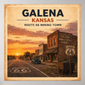 Route 66 Galena Mining Town Heritage ポスター (正面)