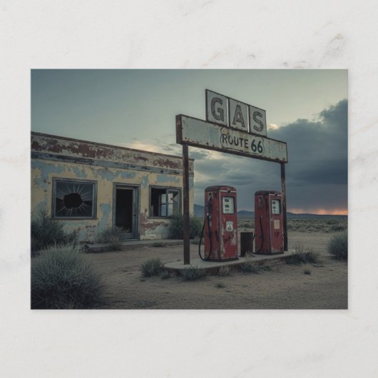 Route 66 gas station ポストカード (正面)