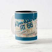 route 66 get your kicks mug 26bluebg ツートーンマグカップ (正面左)