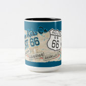 route 66 get your kicks mug 26bluebg ツートーンマグカップ (中央)