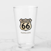 Route 66 Glassお名前、日付またはその他の文字 タンブラーグラス (正面)
