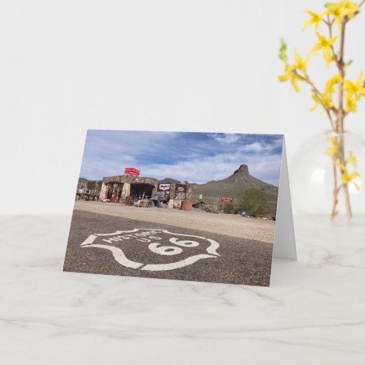 route 66 greeting card (blank inside)  カード (黄色い花)