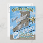 Route 66 Greetings Glendora Californiaはがき ポストカード (正面/裏面)