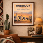 Route 66 Holbrook Desert Heritage ポスター