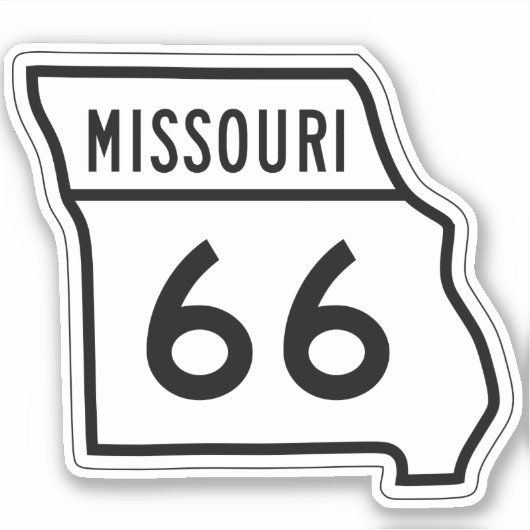 Route 66 MISSOURI州旅行標識シール シール (正面)