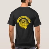 Route 66 Mother Road Mens Tシャツ金ゴールド/ブラック Tシャツ (裏面)