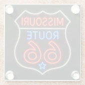 Route 66 Neon Americana Bar Decor ガラスコースター (裏面)