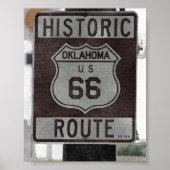Route 66 Oklahoma Sign Poster ポスター (正面)