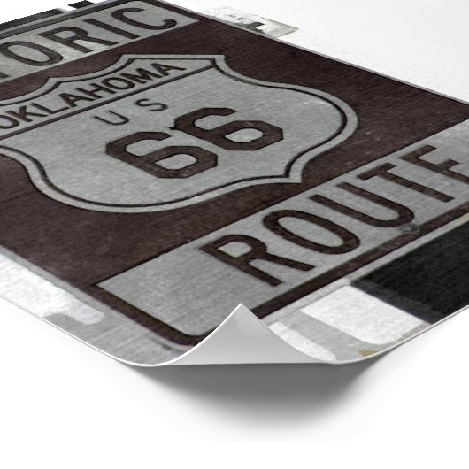 Route 66 Oklahoma Sign Poster ポスター (角)