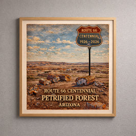 Route 66 Petrified Forest Arizona ポスター