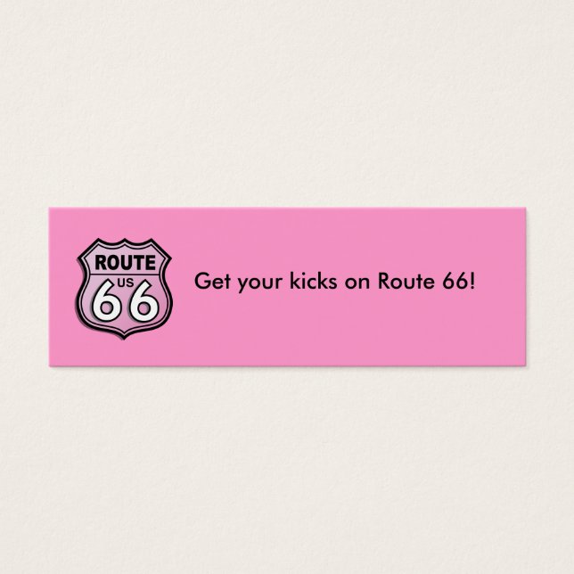 Route 66 Pink Personal Card (正面)