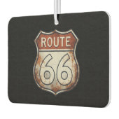 Route 66 Rusty Road Sign カーエアーフレッシュナー (左)