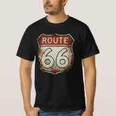 Route 66 Rusty Road Sign Tシャツ (正面)