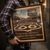 Route 66 Seligman Pavement Shield ポスター