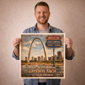 Route 66 St Louis Gateway Arch ポスター