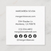 Route 66 TeePeeヴィンテージレトロ写真旅行観光 スクエア名刺 (裏面)