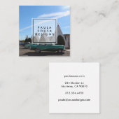 Route 66 TeePeeヴィンテージレトロ写真旅行観光 スクエア名刺 (正面/裏面)