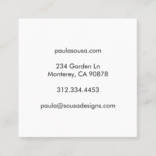 Route 66 TeePeeヴィンテージレトロ写真旅行観光 スクエア名刺 (裏面)