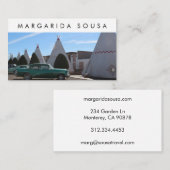 Route 66 TeePeeヴィンテージレトロ写真旅行観光 名刺 (正面/裏面)