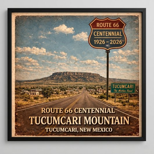 Route 66 Tucumcari Mountain New Mexico ポスター