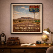 Route 66 Tucumcari Mountain New Mexico ポスター