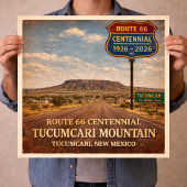 Route 66 Tucumcari Mountain New Mexico ポスター