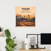 Route 66 Tulsa Oklahoma Gateway Heritage ポスター (ホームオフィス)