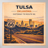 Route 66 Tulsa Oklahoma Gateway Heritage ポスター (正面)