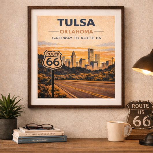 Route 66 Tulsa Oklahoma Gateway Heritage ポスター
