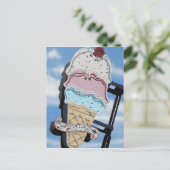 Route 66 Twistersアイスクリームサイン葉書 ポストカード (スタンド正面)