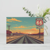 Route 66 Vintage American Road Trip Art シーズンカード (スタンド正面)