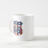 Route 66 Vintage Shield Heritage Coffee Mug コーヒーマグカップ (正面左)